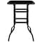 Flash Furniture Black 27.5" Square Glass Metal Patio Bar Table TLH-073H-B-GG - alternate 2